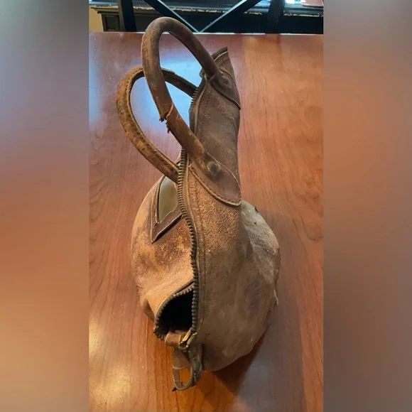 Vintage Leather Bowling Ball Bag - Picture 10 of 15